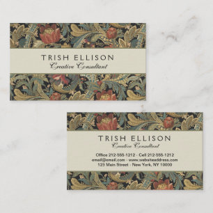 Rich Floral Tapestry Brocade Antique Classic Business Card