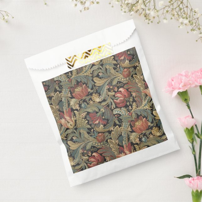 Rich Floral Tapestry Brocade Antique Classic Favour Bags (Sealed)