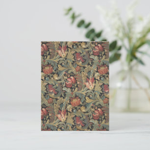 Rich Floral Tapestry Brocade Antique Classic Postcard
