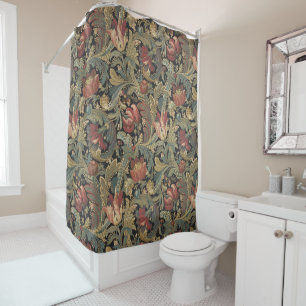 Rich Floral Tapestry Brocade Antique Classic Shower Curtain