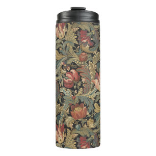 Rich Floral Tapestry Brocade Antique Classic Thermal Tumbler