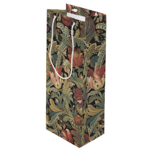 Rich Floral Tapestry Brocade Antique Classic Wine Gift Bag