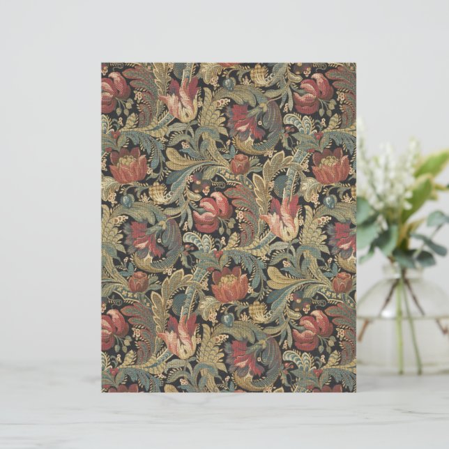 Rich Floral Tapestry Brocade Antique Victorian (Standing Front)