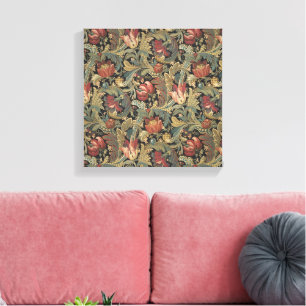 Rich Floral Tapestry Brocade Damask Canvas Print