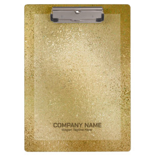 Rich gold iridescent shimmering glass texture clipboard