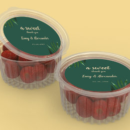 Rich Green Golden Theme Square Sticker