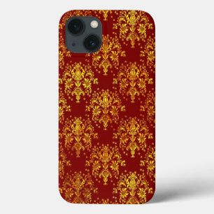 Rich Holiday Damask iPhone 13 Case
