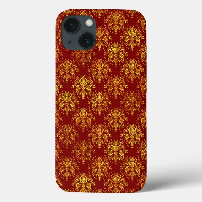 Rich Holiday Damask Case-Mate iPhone Case (Back)