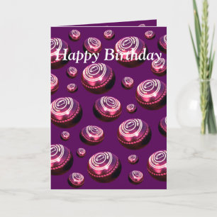 Rich Hues: Burgundy Lawn Bowls Pattern in Oils Card