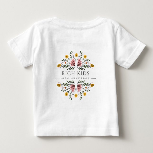 Rich kids aura11 luxury brand baby T-Shirt (Back)