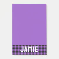 Rich Lavender Buffalo Check White Name