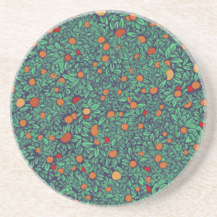 Rich Orchard: Vintage Tree Pattern. Coaster
