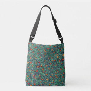 Rich Orchard: Vintage Tree Pattern. Crossbody Bag