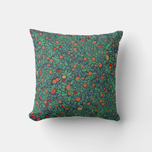 Rich Orchard: Vintage Tree Pattern. Cushion