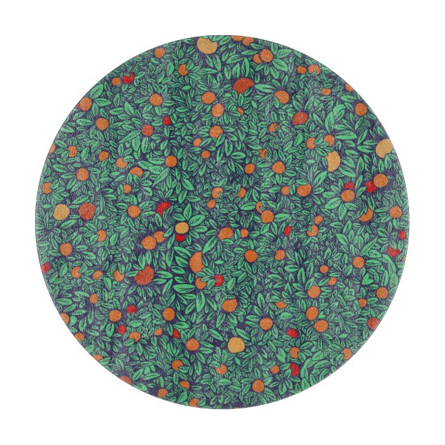 Rich Orchard: Vintage Tree Pattern. Cutting Board (Front)