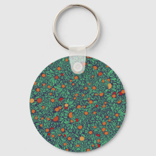 Rich Orchard: Vintage Tree Pattern. Key Ring