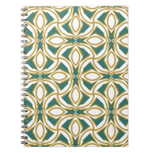 rich ornament. Sloping seamless colourful ornamen Notebook