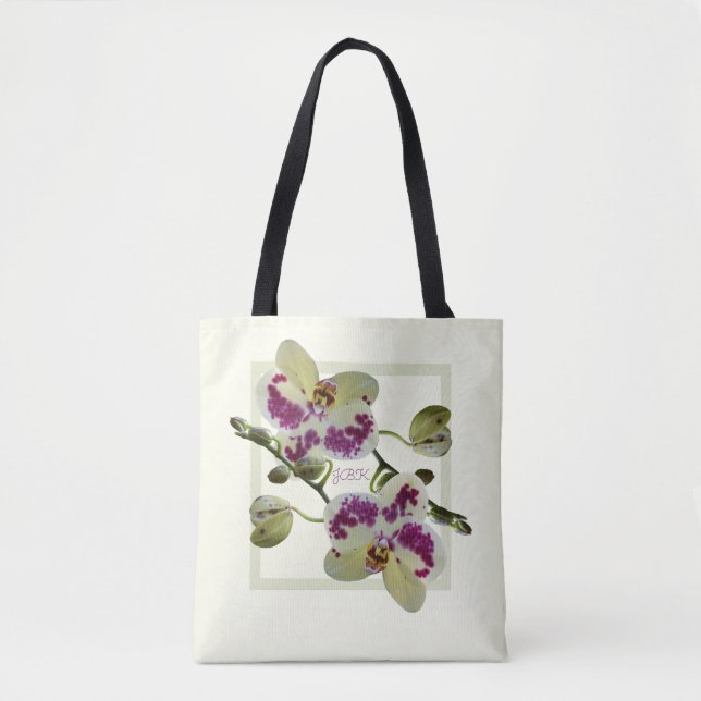 Rich Pale Yellow Orchids Custom Shoulder Tote Bag (Front)