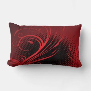 Rich Red Abstract American MoJo Pillow