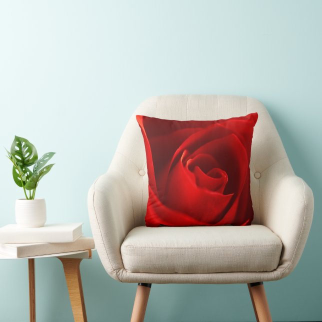 Rich Red Rose Pillow (Chair)