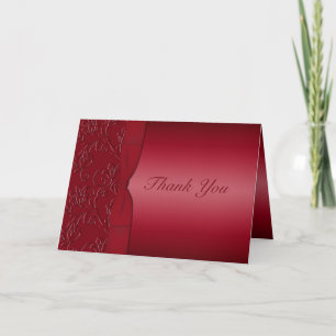 Rich Red Thank You Card