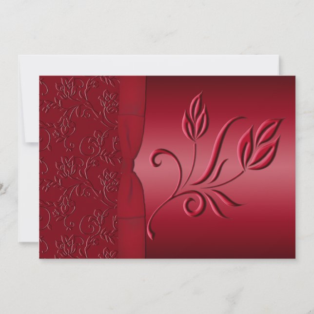 Rich Red Wedding Invitation (Front)