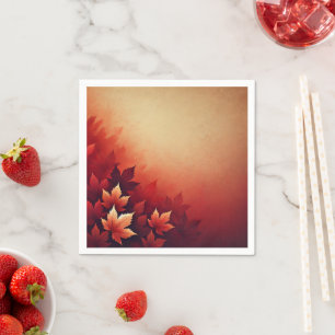 Rich Russet Maple Fall Gradient Découpage Napkins