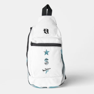 RICH Sling Bag Trend Abstract Blue Ocean