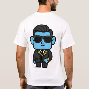 Rich Smilo T-shirt - Luxury Blue character design