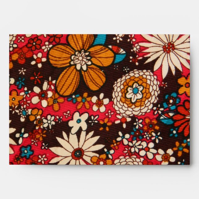 Rich sumptuous vintage floral textile pattern envelopes (Front)
