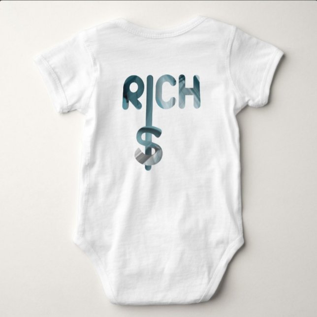 RICH Trend Abstract Blue Ocean Baby Bodysuit (Creator Uploaded)