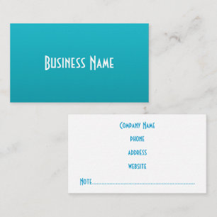 Rich Turquoise Business Cards
