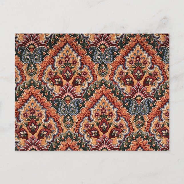 Rich Vintage Fabric Postcard (Front)