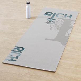 RICH Yoga Mat Fitness Abstract Art Blue Ocean