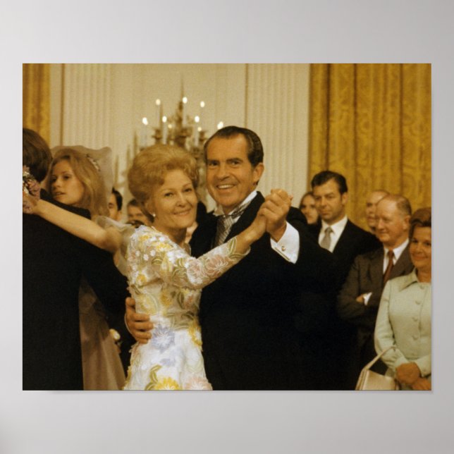 Richard and Pat Nixon Dancing At The White House Poster (Front)