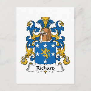 Richard Family Crest Postcard