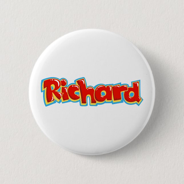 Richard graffiti 6 cm round badge (Front)