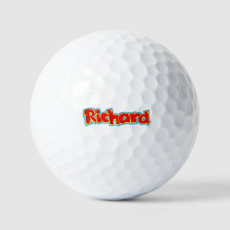 Richard graffiti golf balls