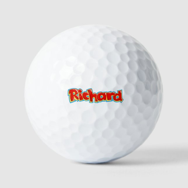 Richard graffiti golf balls (Front)