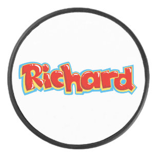 Richard graffiti hockey puck