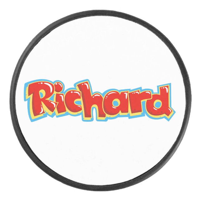 Richard graffiti hockey puck (Front)
