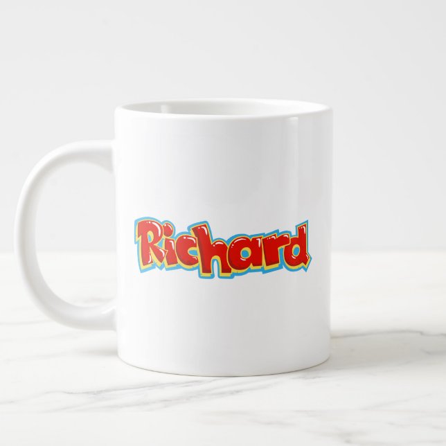 Richard graffiti large coffee mug (Left)