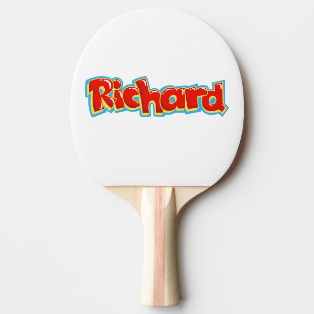 Richard graffiti ping pong paddle (Front)