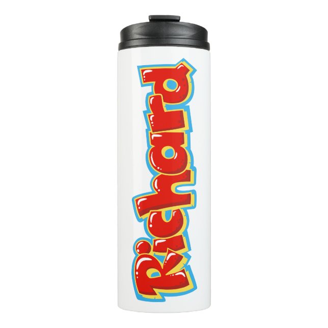 Richard graffiti thermal tumbler (Front)