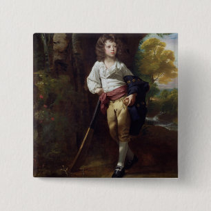 Richard Heber, 1782 (oil on canvas) 15 Cm Square Badge