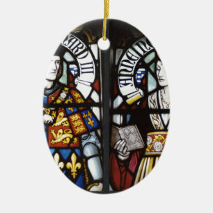 RICHARD III AND QUEEN ANNE OF ENGLAND CERAMIC TREE DECORATION