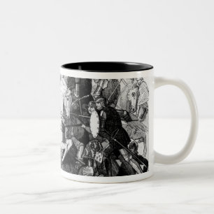Richard III at the Battle of Bosworth in 1485 Two-Tone Coffee Mug