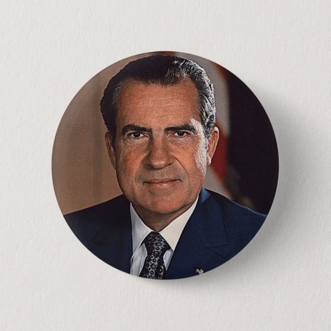 Richard M. Nixon 37 6 Cm Round Badge (Front)