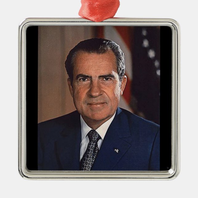 Richard M. Nixon 37th President Metal Tree Decoration (Front)