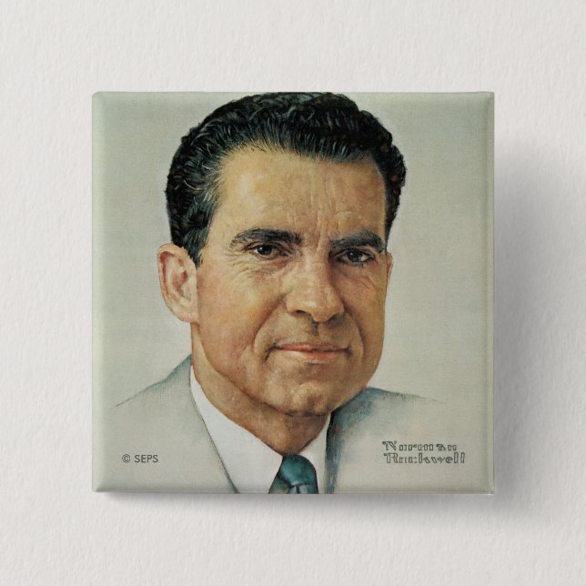 Richard Milhouse Nixon 15 Cm Square Badge (Front)